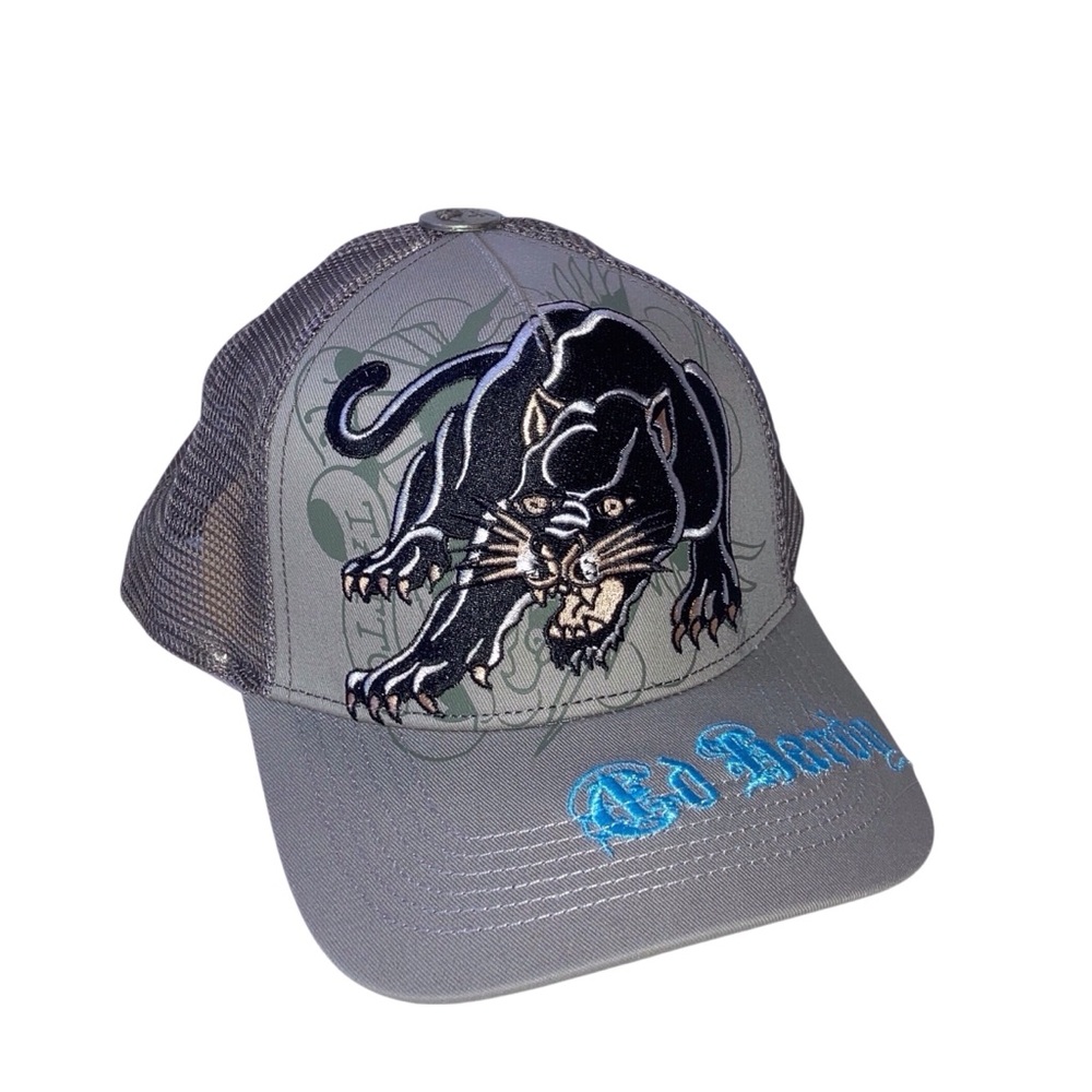 Ed Hardy Mens Silver Gray Ventilated Cap New